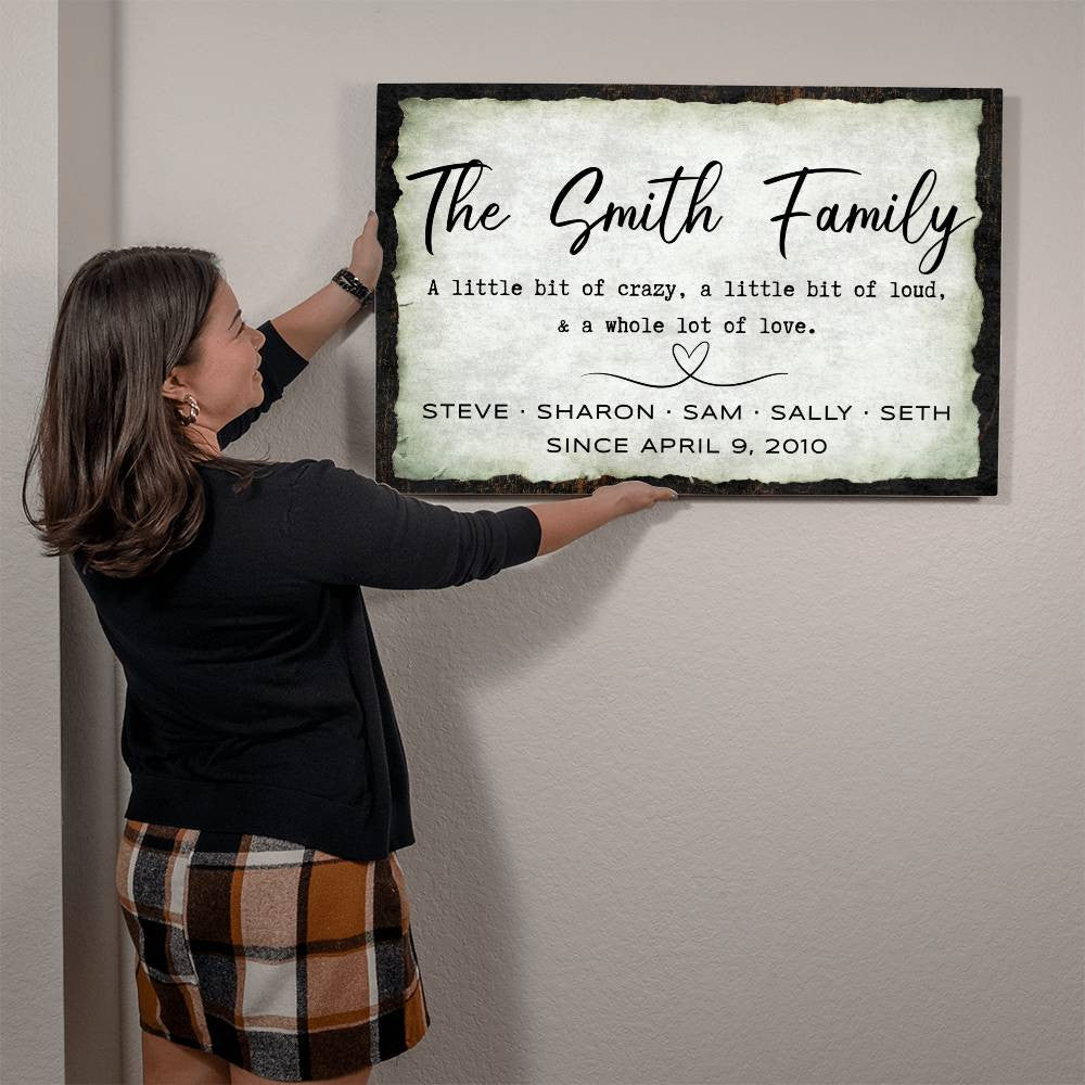 Personalized Modern Farmhouse Metal Sign – Custom Family Wall Art