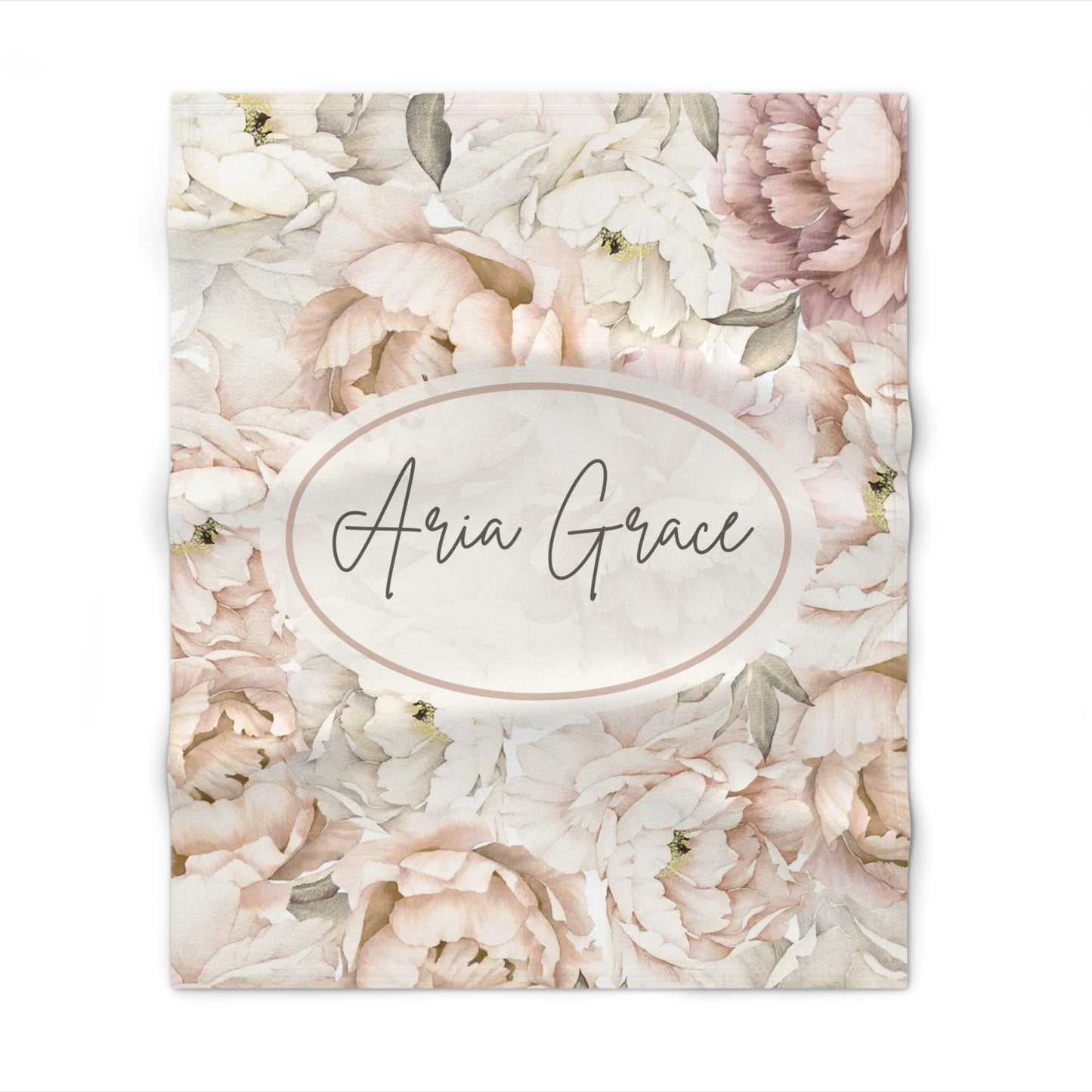 Floral design with personalized name in the center