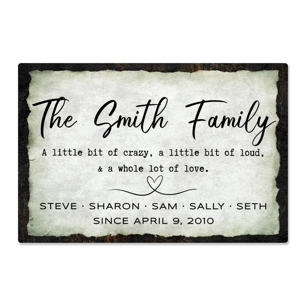 Personalized Modern Farmhouse Canvas – Custom Family Wall Art