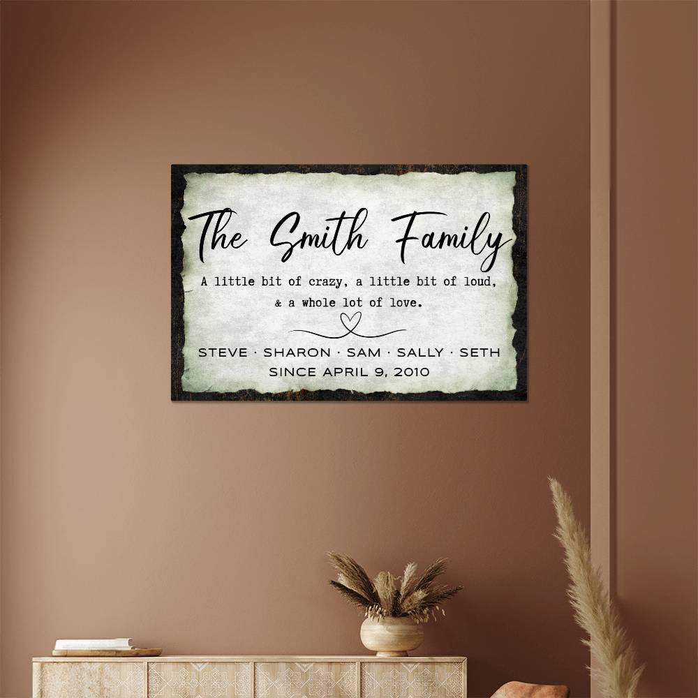 Personalized Modern Farmhouse Metal Sign – Custom Family Wall Art