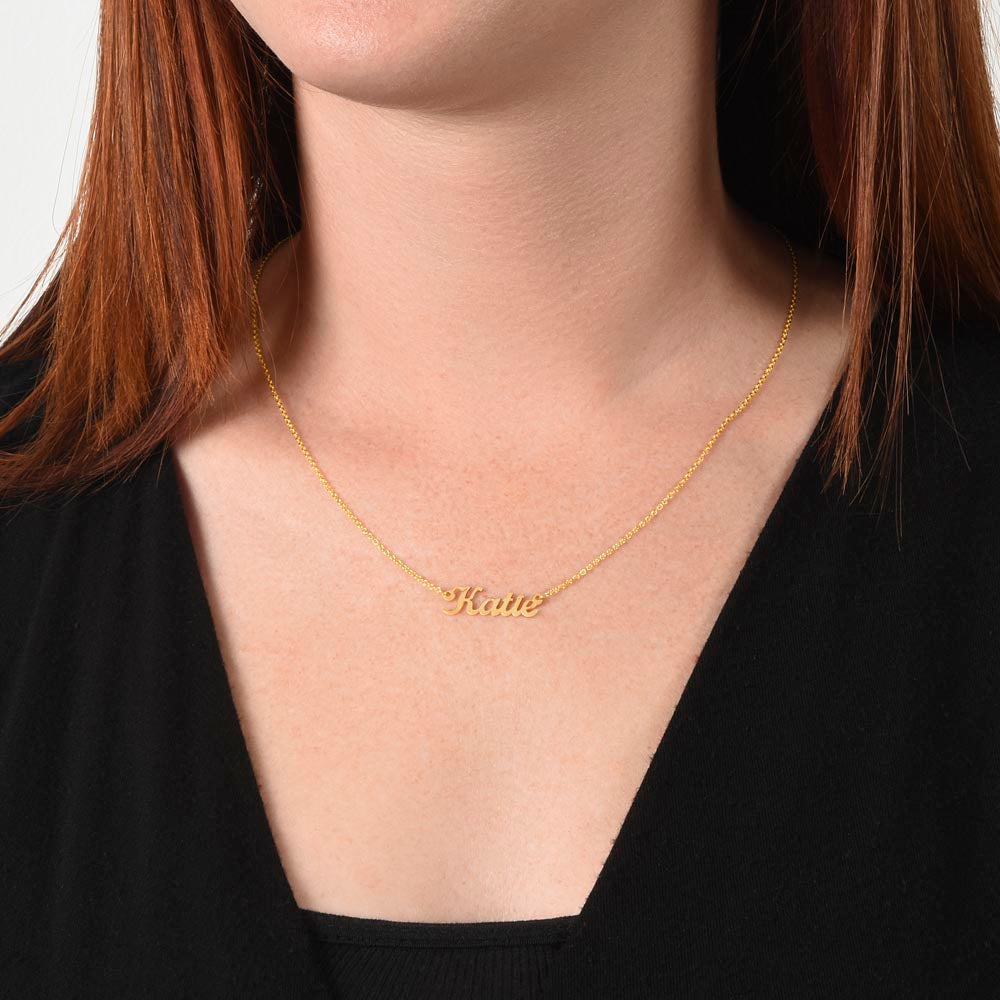 Personalized Cursive Name Necklace – Custom Gift for Loved Ones, Made in the USA