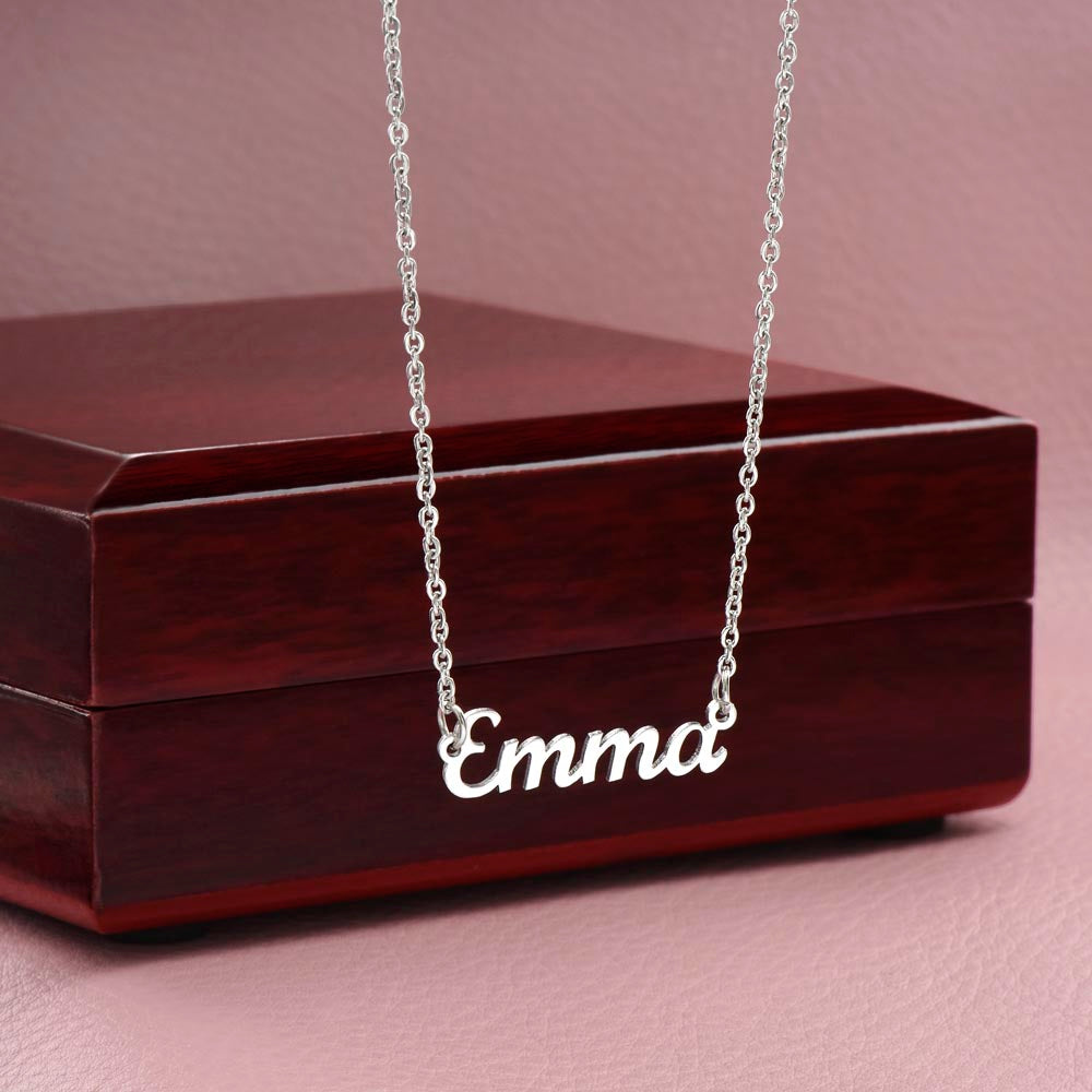 Personalized Cursive Name Necklace – Custom Gift for Loved Ones, Made in the USA