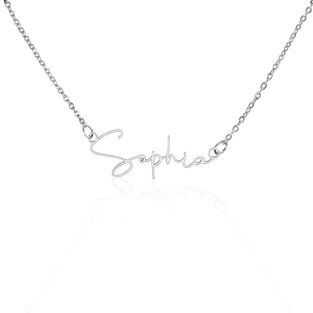Personalized Signature Style Name Necklace – Custom Jewelry Gift for Women