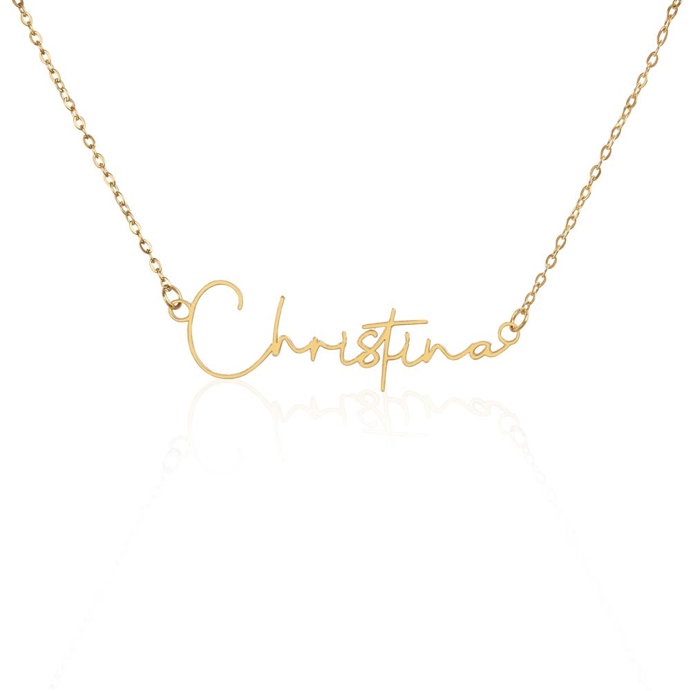 Personalized Signature Style Name Necklace – Custom Jewelry Gift for Women