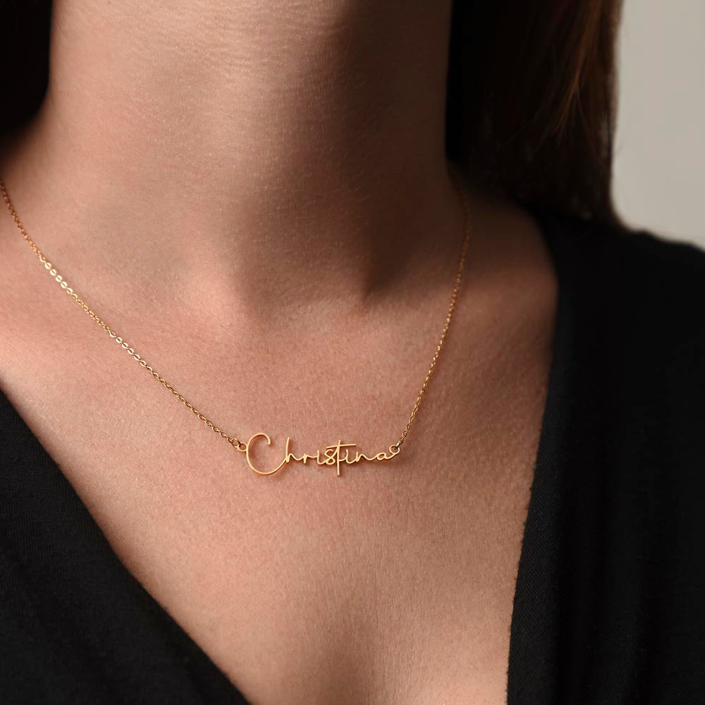Personalized Signature Style Name Necklace – Custom Jewelry Gift for Women