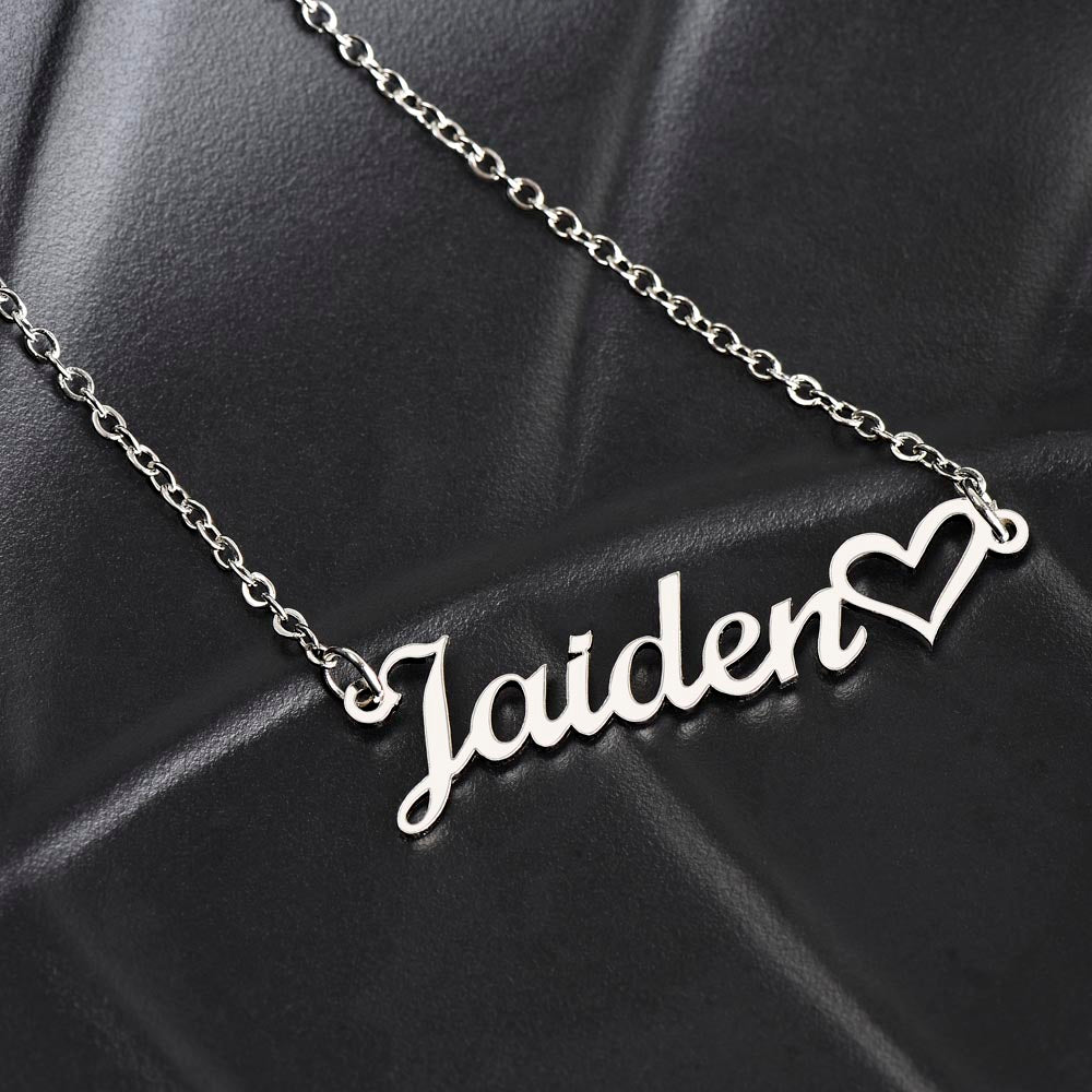 Personalized Heart Name Necklace – Custom Jewelry Gift for Women