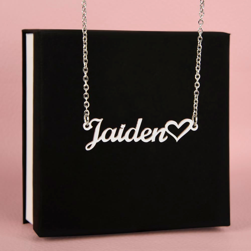 Personalized Heart Name Necklace – Custom Jewelry Gift for Women