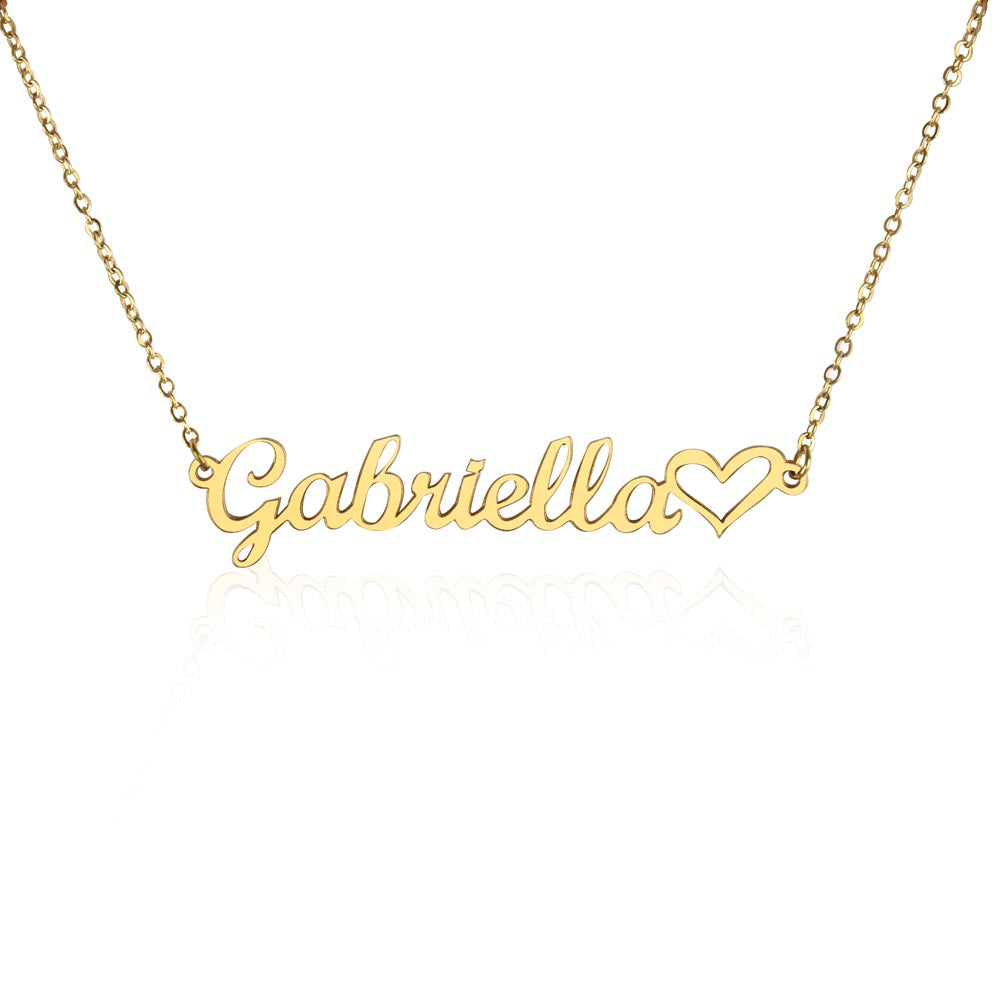 Personalized Heart Name Necklace – Custom Jewelry Gift for Women