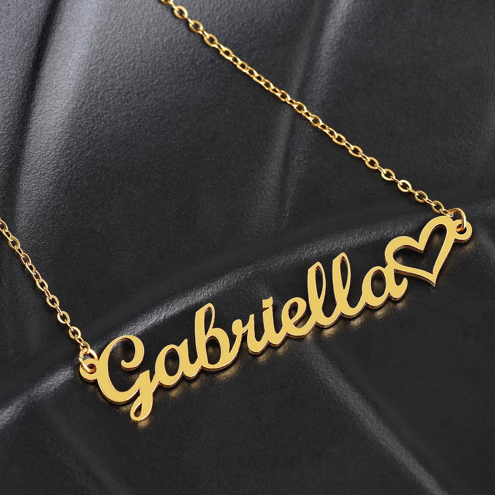 Personalized Heart Name Necklace – Custom Jewelry Gift for Women