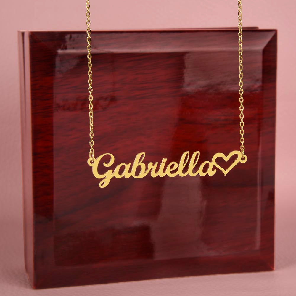 Personalized Heart Name Necklace – Custom Jewelry Gift for Women