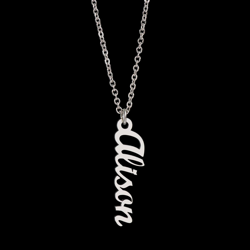 Personalized Vertical Name Necklace – A Thoughtful, Custom Gift for Any Occasion