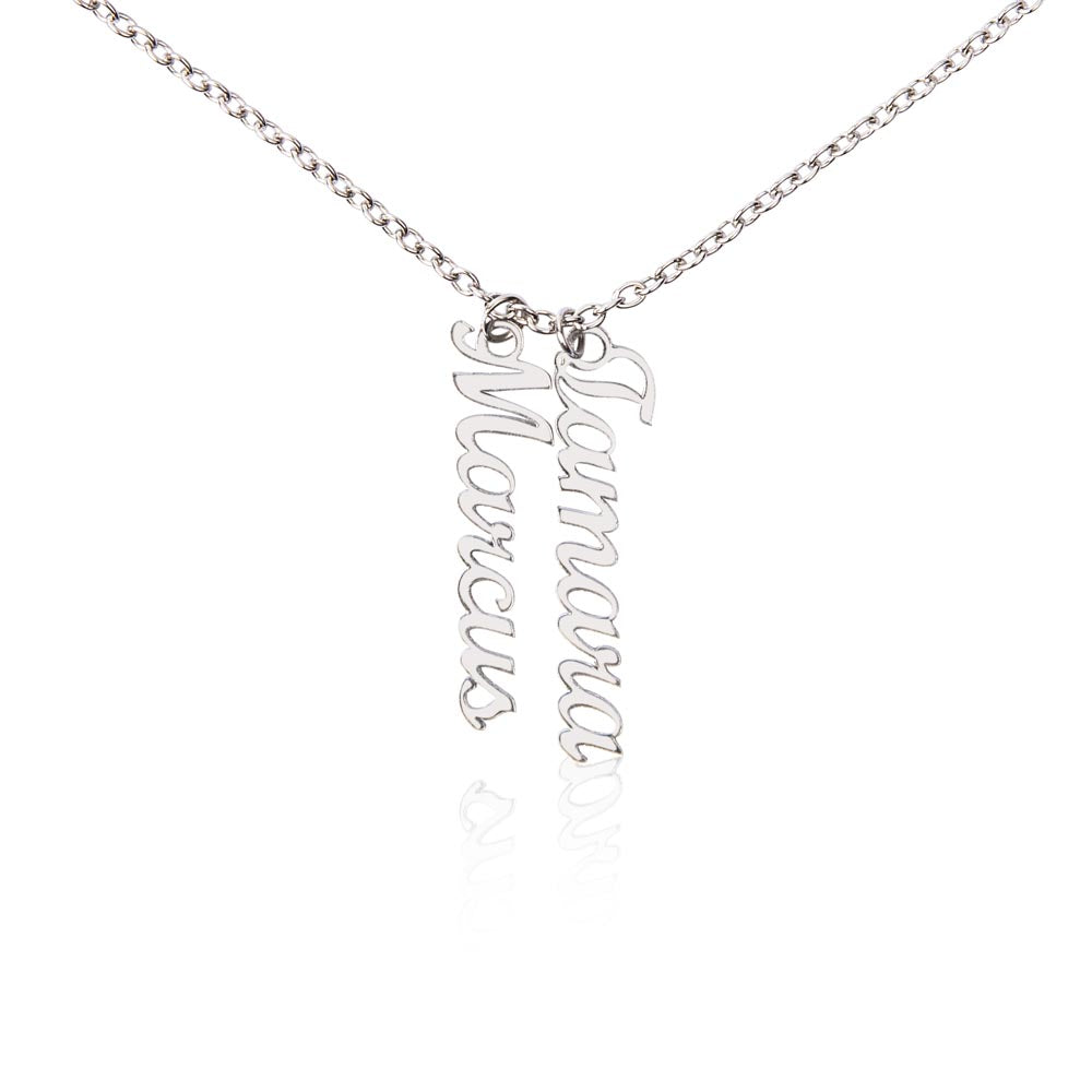 Personalized Vertical Name Necklace – A Thoughtful, Custom Gift for Any Occasion