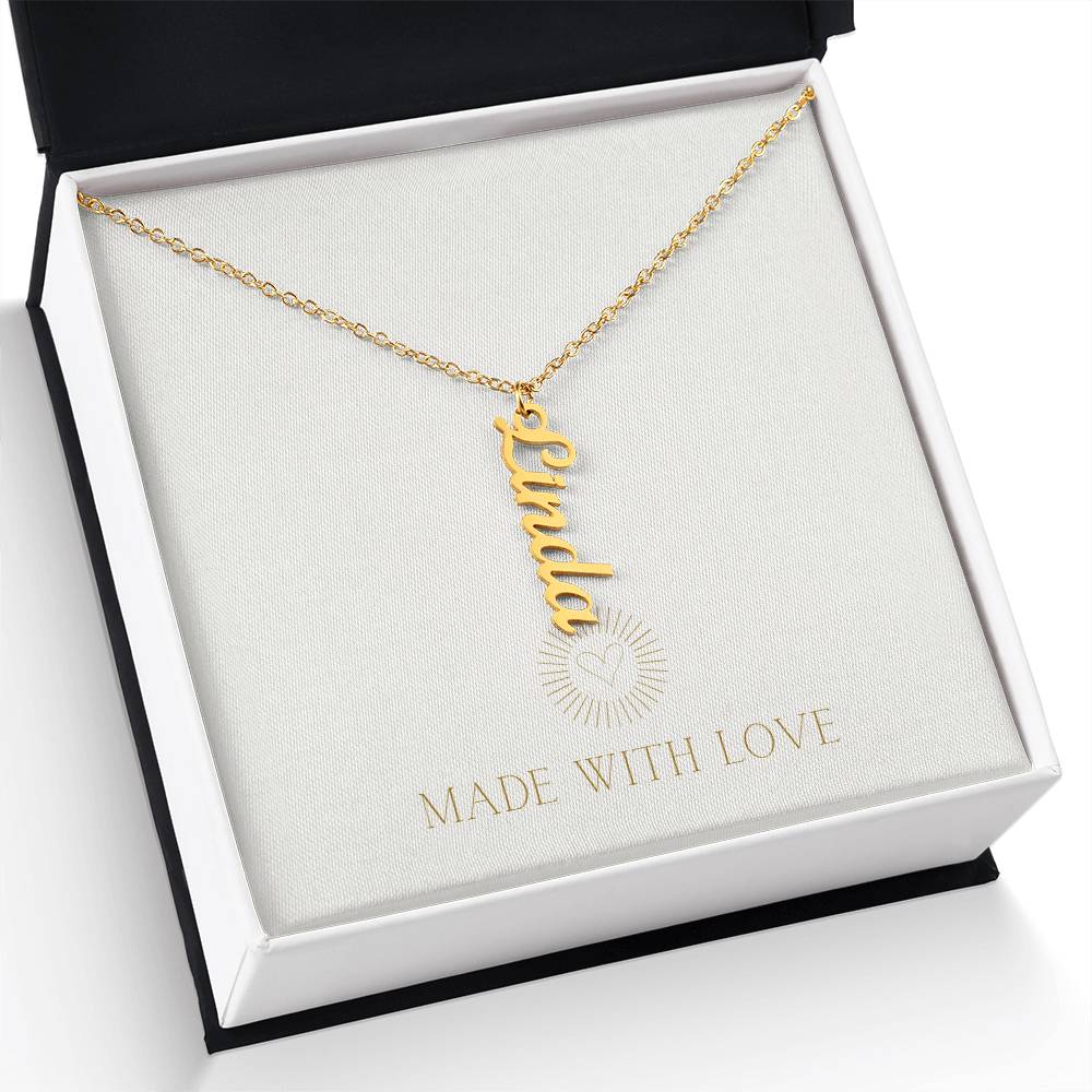 Personalized Vertical Name Necklace – A Thoughtful, Custom Gift for Any Occasion