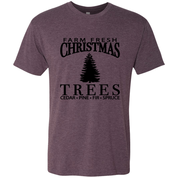 Farm Fresh Christmas Trees Triblend T-Shirt – Festive & Cozy for the Holidays!