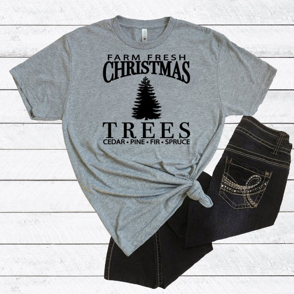 Farm Fresh Christmas Trees Triblend T-Shirt – Festive & Cozy for the Holidays!