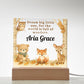 Personalized Woodland Animal LED Night Light – Custom Name Nursery Lamp with Bear, Fox & Deer – Dream Big Little One Baby Gift – Kids Room Decor
