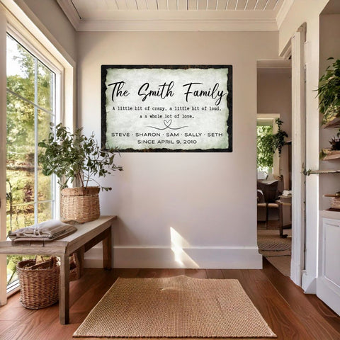 Personalized Modern Farmhouse Canvas – Custom Family Wall Art