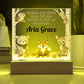 Personalized Woodland Animal LED Night Light – Custom Name Nursery Lamp with Bear, Fox & Deer – Dream Big Little One Baby Gift – Kids Room Decor
