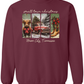 Vintage Small Town Christmas Gildan Sweatshirt – Personalized City & State Holiday Rustic Country Design