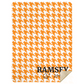 Personalized Houndstooth Blanket – Custom Family Name Throw in Tan, Green, Burgundy, or Orange | Plush Fleece or Sherpa Blanket (50x60 or 60x80)