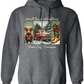 Vintage Small Town Christmas Gildan Hoodie – Personalized City & State Holiday Rustic Country Design