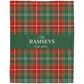 Personalized Red & Green Plaid Family Name Blanket – Custom Christmas Throw in Fleece or Sherpa (Ralph Lauren Inspired, 50x60 or 60x80)