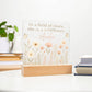 Personalized Wildflower LED Night Light – “In a Field of Roses, She Is a Wildflower” Nursery or Kids Decor | Custom Name Acrylic Light for Girls Room | Boho Floral Nightlight Gift