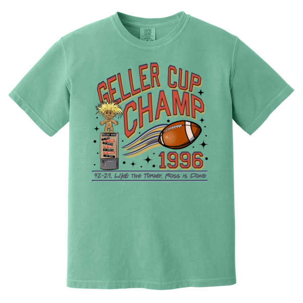 Friends Geller Cup Champion Comfort Colors T-Shirt – Perfect for Thanksgiving and Football Season!