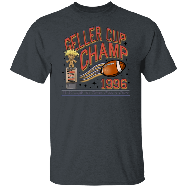 Friends Geller Cup Champion Gildan T-Shirt – Perfect for Thanksgiving and Football Season!