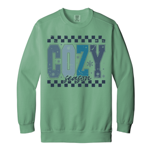 Cozy Season Crewneck Sweatshirt – Comfort Colors | Winter Fashion | Unisex Warm & Comfy Gift