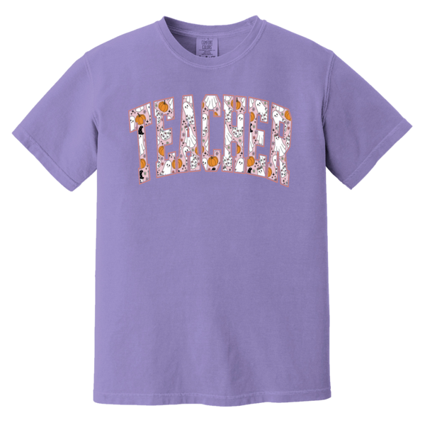 Trendy Halloween Fall T-Shirt – Perfect for Spooky Teachers!