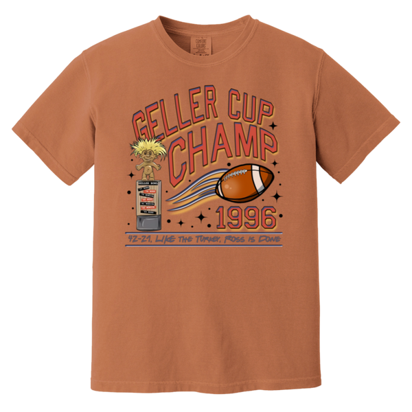 Friends Geller Cup Champion Comfort Colors T-Shirt – Perfect for Thanksgiving and Football Season!