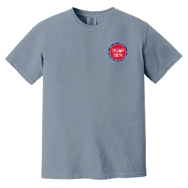 Trump "We The People" Comfort Colors Tee - Powerful Front Patch & Back Design