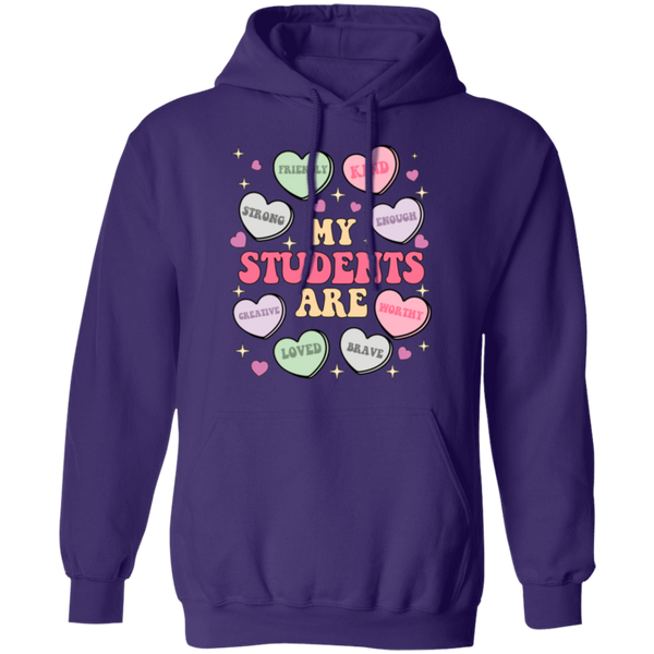 My Students Are My Valentine Hoodie – Gildan Pullover | Teacher Valentine’s Day Apparel | Cozy & Festive Gift