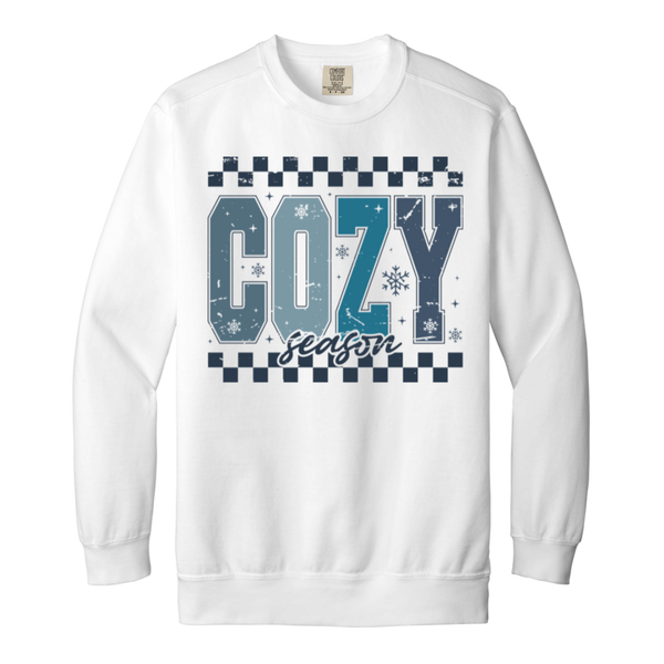 Cozy Season Crewneck Sweatshirt – Comfort Colors | Winter Fashion | Unisex Warm & Comfy Gift