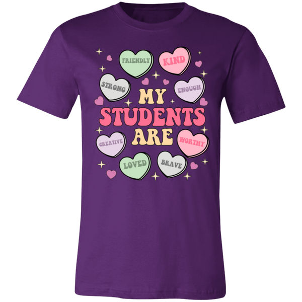 My Students Are My Valentine T-Shirt – Bella+Canvas | Teacher Valentine’s Day Tee | Soft & Stylish Heart Design Shirt