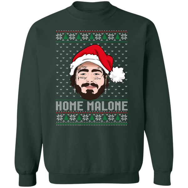 Home Malone Gildan Crewneck Sweatshirt – Post Malone & Home Alone Inspired Ugly Christmas Sweater