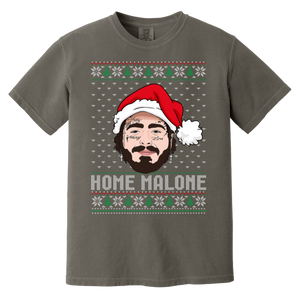 Home Malone Comfort Colors T-Shirt – Post Malone & Home Alone Inspired Ugly Christmas Sweater Design