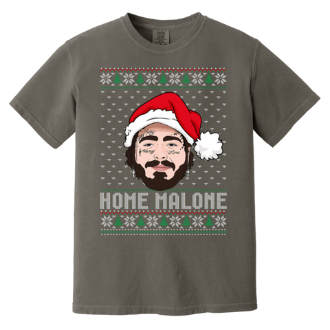 Home Malone Comfort Colors T-Shirt – Post Malone & Home Alone Inspired Ugly Christmas Sweater Design