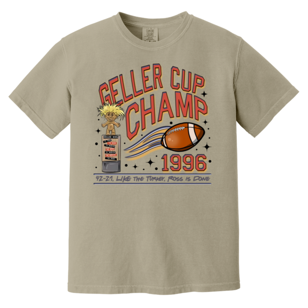 Friends Geller Cup Champion Comfort Colors T-Shirt – Perfect for Thanksgiving and Football Season!