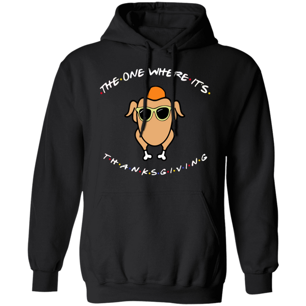 Friends The One Where It’s Thanksgiving Turkey Gildan Hoodie – Cozy Nostalgia for Thanksgiving and Fall!