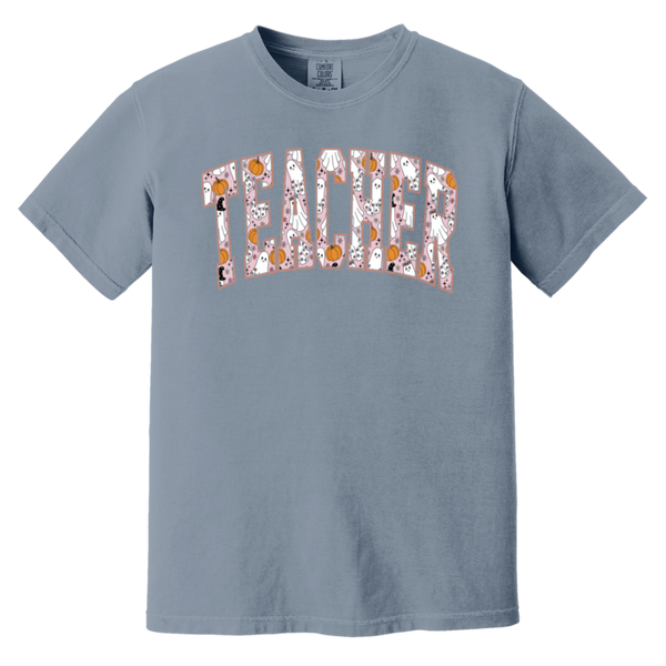 Trendy Halloween Fall T-Shirt – Perfect for Spooky Teachers!