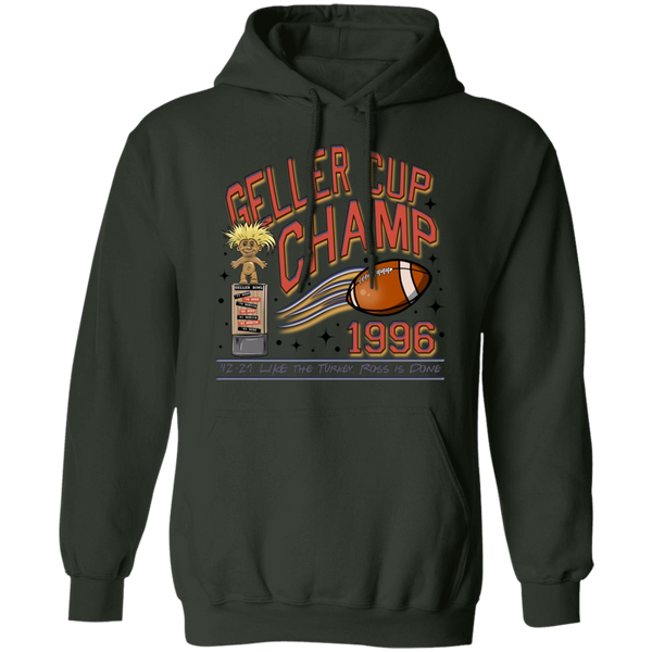 Friends Geller Cup Champion Gildan Hoodie – Perfect for Thanksgiving and Football Season!