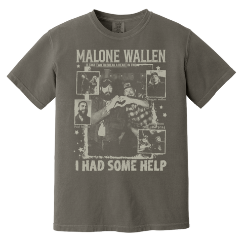 Vintage 'I Had Some Help' Comfort Colors T-Shirt – Post Malone & Morgan Wallen Country Music Inspired Apparel