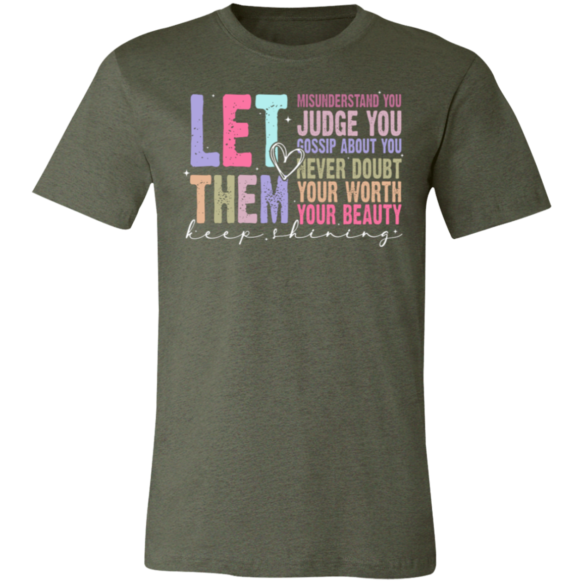 Let Them Keep Shining T-Shirt – Bella+Canvas | Unisex Inspirational Tee | Soft & Stylish Positive Message Shirt