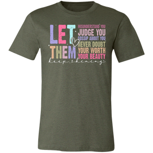 Let Them Keep Shining T-Shirt – Bella+Canvas | Unisex Inspirational Tee | Soft & Stylish Positive Message Shirt