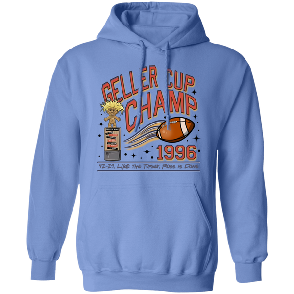 Friends Geller Cup Champion Gildan Hoodie – Perfect for Thanksgiving and Football Season!