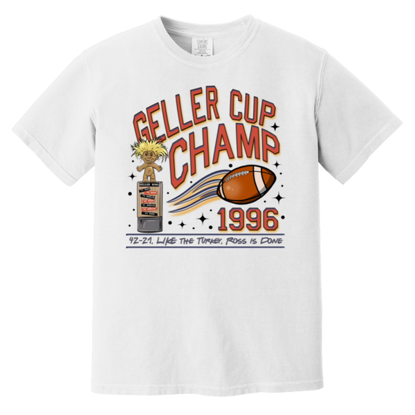 Friends Geller Cup Champion Comfort Colors T-Shirt – Perfect for Thanksgiving and Football Season!