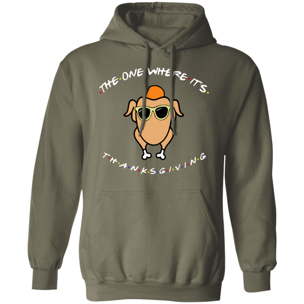 Friends The One Where It’s Thanksgiving Turkey Gildan Hoodie – Cozy Nostalgia for Thanksgiving and Fall!