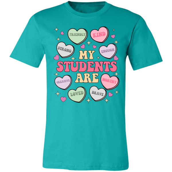 My Students Are My Valentine T-Shirt – Bella+Canvas | Teacher Valentine’s Day Tee | Soft & Stylish Heart Design Shirt